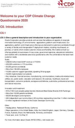 Welcome to your CDP Climate Change Questionnaire 2020 C0. Introduction - Oracle