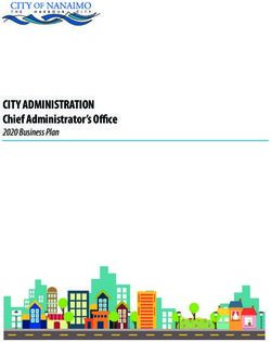 CITY ADMINISTRATION Chief Administrator's O ce - 2020 Business Plan - The City of Nanaimo