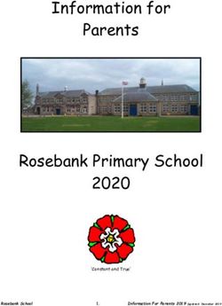 Information for Parents - Rosebank Primary School 2020
