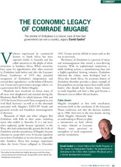 THE ECONOMIC LEGACY OF COMRADE MUGABE - The Centre for ...
