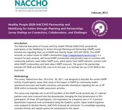 Healthy People 2020-NACCHO Partnership and Mobilizing for Action through Planning and Partnerships: Survey Findings on Connections ...