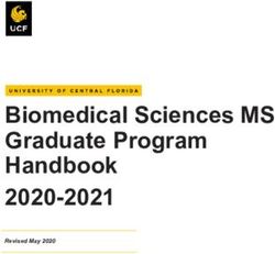 Biomedical Sciences MS Graduate Program Handbook 2020-2021 - Revised May 2020 - UCF Graduate Studies