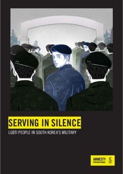 SERVING IN SILENCE LGBTI PEOPLE IN SOUTH KOREA'S MILITARY