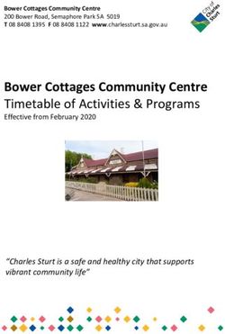 Bower Cottages Community Centre - Timetable of Activities & Programs Effective from February 2020 - City of ...