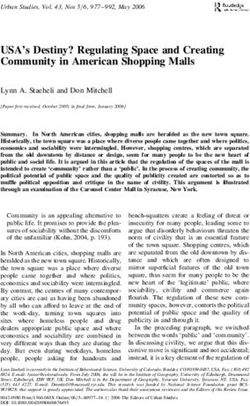 USA's Destiny? Regulating Space and Creating Community in American Shopping Malls