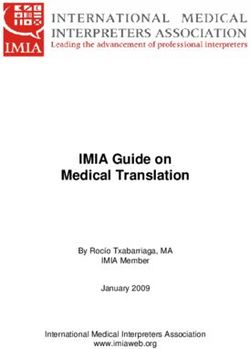 IMIA Guide On Medical Translation - By Rocío Txabarriaga, MA IMIA ...