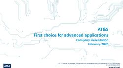 AT&S First choice for advanced applications - Company Presentation February 2020 www.ats.net
