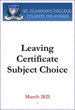 Leaving Certificate Subject Choice - March 2021 - St Flannan's College