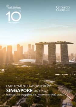 Singapore 2021-2022 employment law overview - Clyde & Co Clasis Singapore Pte. Ltd. / Proud Member of L&E GLOBAL - L&E Global Knowledge Centre