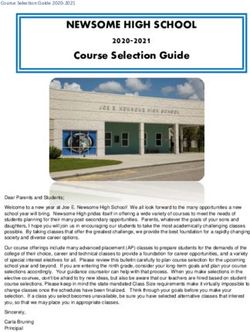 Newsome High School 21 Course Selection Guide