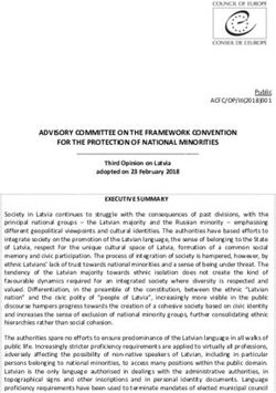 ADVISORY COMMITTEE ON THE FRAMEWORK CONVENTION FOR THE PROTECTION OF NATIONAL MINORITIES - Coe
