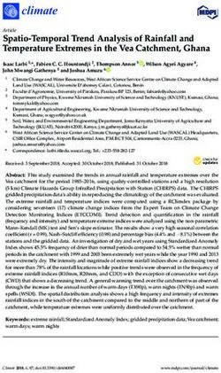 Spatio-Temporal Trend Analysis of Rainfall and Temperature Extremes in the Vea Catchment, Ghana - MDPI