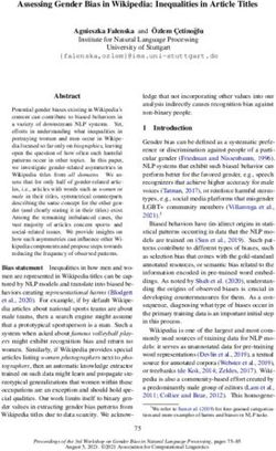 Assessing Gender Bias in Wikipedia: Inequalities in Article Titles - ACL Anthology