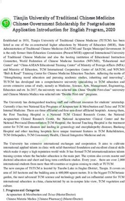 Tianjin University of Traditional Chinese Medicine Chinese Government Scholarship for Postgraduates Application Introduction for English Program ...