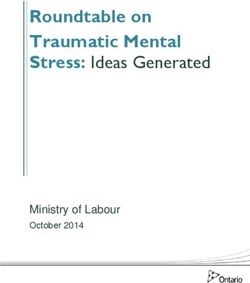 Roundtable on Traumatic Mental Stress: Ideas Generated - Ministry of Labour October 2014