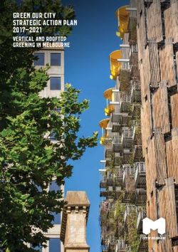 GREEN OUR CITY STRATEGIC ACTION PLAN - 2017-2021 VERTICAL AND ROOFTOP GREENING IN MELBOURNE - City of Melbourne
