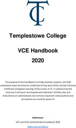 Templestowe College VCE Handbook 2020