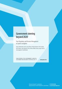 Government steering beyond 2020 - From Regulatory and Resource Management to Systems navigation - Valtioneuvosto