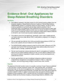 Evidence Brief: Oral Appliances for Sleep-Related Breathing Disorders