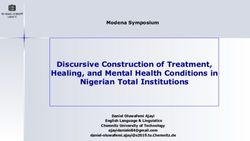 Discursive Construction of Treatment, Healing, and Mental Health Conditions in Nigerian Total Institutions - TU Chemnitz