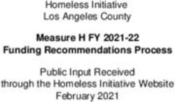 Measure H FY 2021-22 Funding Recommendations Process - Homeless Initiative Los Angeles County Public Input Received through the Homeless ...