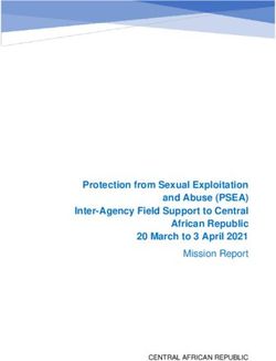 Protection from Sexual Exploitation and Abuse (PSEA) Inter-Agency Field Support to Central African Republic 20 March to 3 April 2021 Mission ...