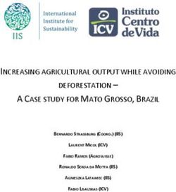 A CASE STUDY FOR MATO GROSSO, BRAZIL - INCREASING AGRICULTURAL OUTPUT WHILE AVOIDING DEFORESTATION