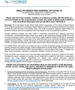 HEALTH ORDER FOR CONTROL OF COVID-19 - City of Long ...