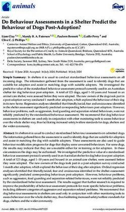 Do Behaviour Assessments in a Shelter Predict the Behaviour of Dogs Post-Adoption? - MDPI