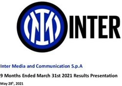 Inter Media and Communication S.p.A 9 Months Ended March 31st 2021 Results Presentation - May 28h, 2021 - Inter.it
