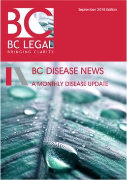 BC DISEASE NEWS A MONTHLY DISEASE UPDATE - IRLA