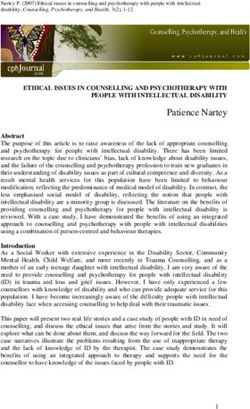 Patience Nartey ETHICAL ISSUES IN COUNSELLING AND PSYCHOTHERAPY WITH PEOPLE WITH INTELLECTUAL DISABILITY