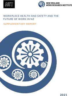 SUPPLEMENTARY REPORT WORKPLACE HEALTH AND SAFETY AND THE FUTURE OF WORK IN NZ 2021 - New Zealand Work Research Institute