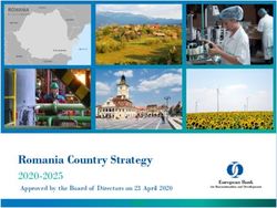 Romania Country Strategy - 2020-2025 Approved by the Board of Directors on 23 April 2020 - EBRD