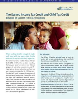 The Earned Income Tax Credit and Child Tax Credit