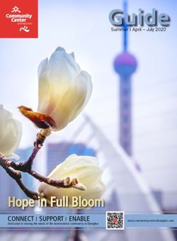 Hope in Full bloom connect support enable - Summer April - July 2020 - Community Center Shanghai