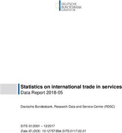 Statistics on international trade in services - Data Report 2018-05 SITS 01/2001 12/2017