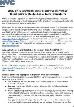 COVID-19: Recommendations for People who are Pregnant, Breastfeeding or Chestfeeding, or Caring for Newborns - NYC.gov