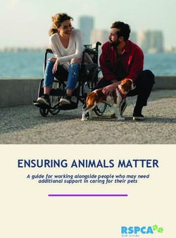 ENSURING ANIMALS MATTER - A guide for working alongside people who may need additional support in caring for their pets - RSPCA South Australia