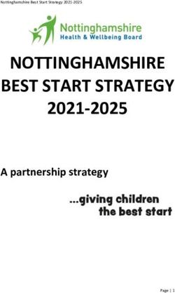 NOTTINGHAMSHIRE BEST START STRATEGY - 2021-2025 A partnership strategy
