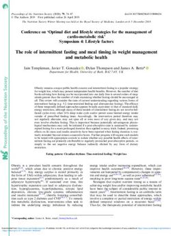The role of intermittent fasting and meal timing in weight management and metabolic health