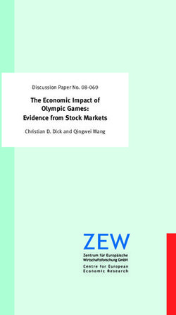 The Economic Impact of - Dis cus si on Paper No. 08-060 Olympic Games: Evidence from Stock Markets