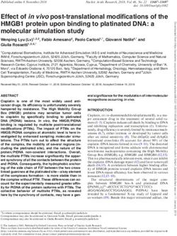 EFFECT OF INVIVOPOST-TRANSLATIONAL MODIFICATIONS OF THE HMGB1 PROTEIN UPON BINDING TO PLATINATED DNA: A MOLECULAR SIMULATION STUDY - JUSER