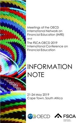 INFORMATION NOTE - Meetings of the OECD International Network on Financial Education (INFE) The FSCA-OECD 2019 International Conference on ...