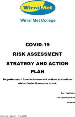 COVID-19 RISK ASSESSMENT STRATEGY AND ACTION PLAN - To guide return from lockdown and actions to continue whilst Covid-19 remains a risk - Wirral ...