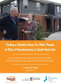 Finding a Suitable Home for Older People at Risk of Homelessness in South Australia