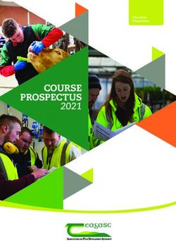 COURSE PROSPECTUS 2021 - Education Programme - Teagasc