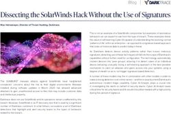 Dissecting the SolarWinds Hack Without the Use of Signatures