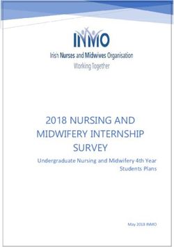 2018 NURSING AND MIDWIFERY INTERNSHIP SURVEY - Undergraduate Nursing and Midwifery 4th Year Students Plans - INMO