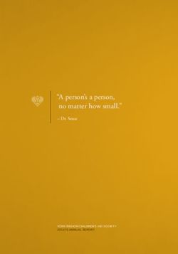 "A person's a person, no matter how small."- Dr. Seuss - York Region ...